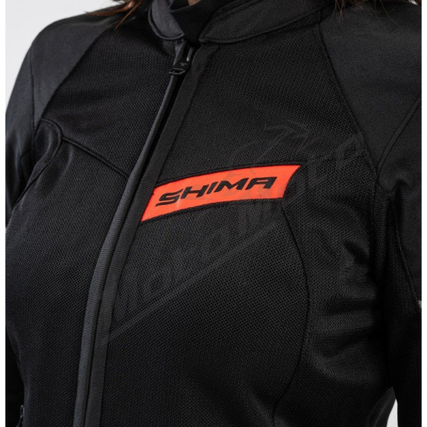 SHIMA X-MESH 2.0 LADY Moteriška Tekstilinė Striukė Juoda / Raudona