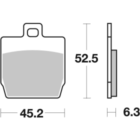 SBS 145HF Street Ceramic Organic Brake Pads CPI / MBK / Yamaha 50cc 97-19