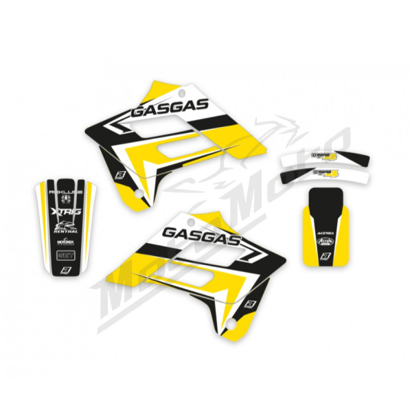 Blackbird lipdukų rinkinys Dream 4 GasGas EC / FSR 125-450cc 02-06 Geltona