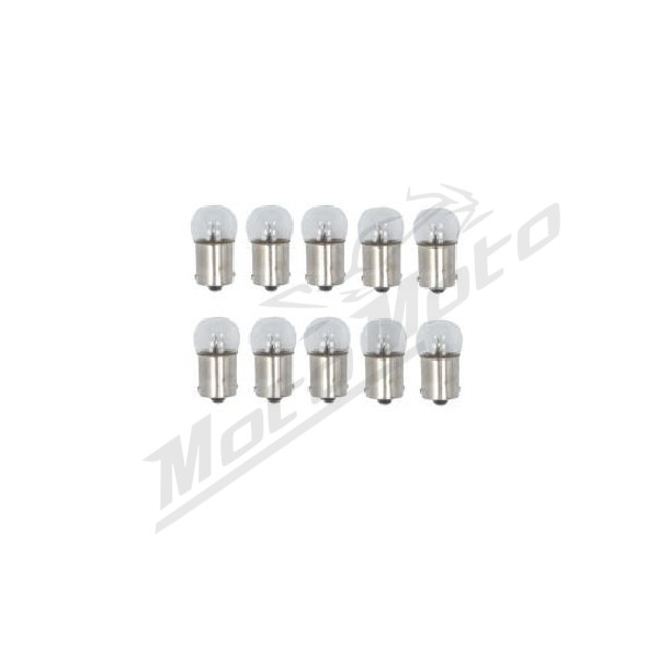 BIKEIT BA15S Clear bulbs 12V 10pcs.