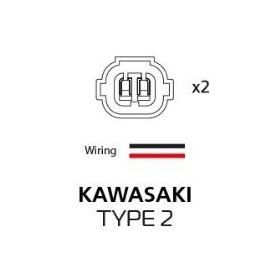 Posūkių signalų laidų jungtis Kawasaki (Tipas 2)
