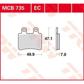 TRW All Round Sintered Metal Brake Pads Derbi / Italjet / Peugeot / Rieju / Sherco / Yamaha 50-400cc 00-17