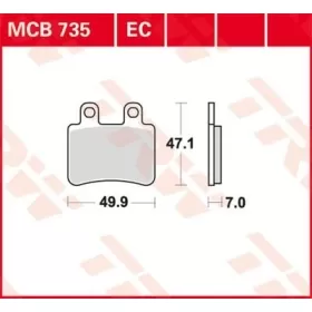 TRW All Round Sintered Metal Brake Pads Derbi / Italjet / Peugeot / Rieju / Sherco / Yamaha 50-400cc 00-17