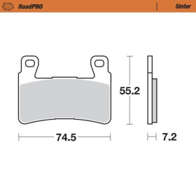 MOTO-MASTER Roadpro Front Brake Pads Honda / Hyosung 250-1800 98-24 