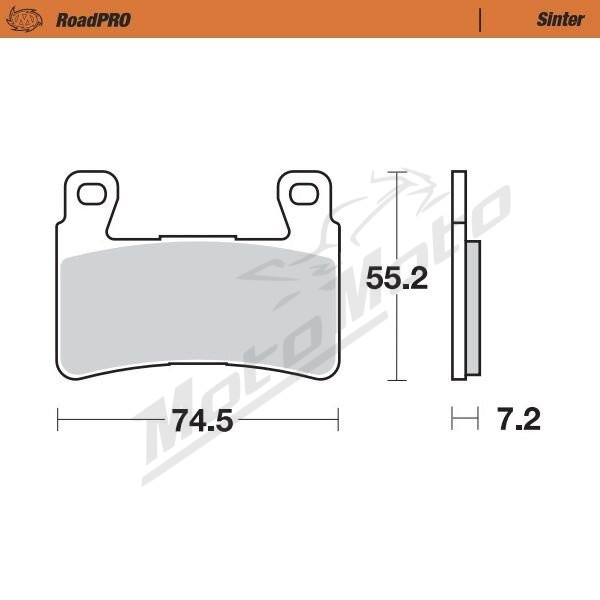 MOTO-MASTER Roadpro Front Brake Pads Honda / Hyosung 250-1800 98-24 