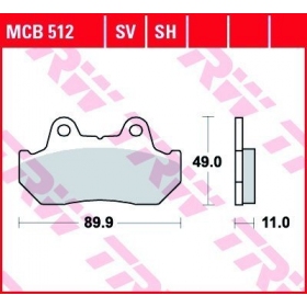 STABDŽIŲ TRINKELĖS TRW MCB512 STANDARD