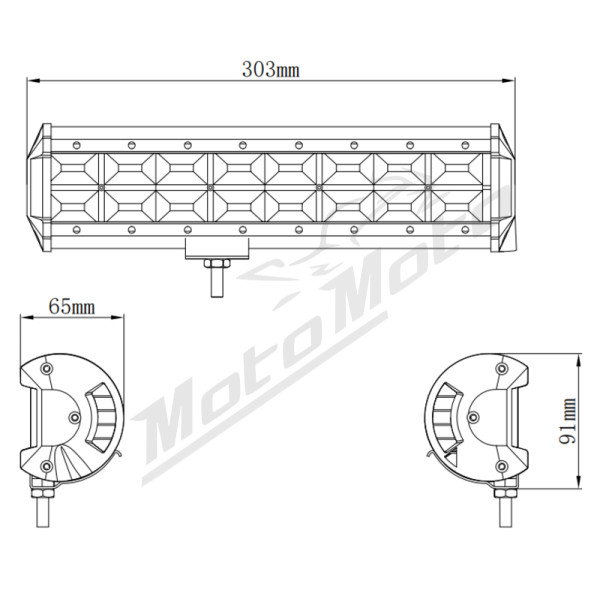 Kinwons Universal Led Bar 10-32V 192W Flood 