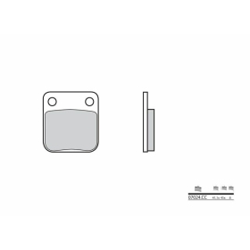 BREMBO Scooter Carbon Ceramic Brake pads ​​​​​​​DAELIM CORDI / DELFINO / E-FIVE / MESSAGE / NS / OTELLO / SL 50-125cc 1992-2016