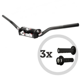 ODI Handlebar Kit - Podium Flight MX 28.6mm + 3 pairs of MX V2 Lock-On Half-Waffled Grips