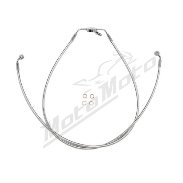 MAGNUM SHIELDING XR Lower Brake Line Kit Chrome Harley Davidson FXFBS / XL / FXLRS 1200/1923 16-24 38cm