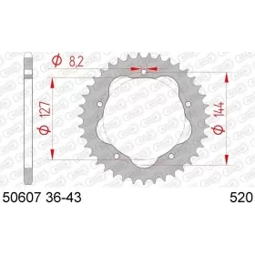 AFAM Steel Standard Rear Sprocket 520 41 teeth DUCATI 748-848cc 95-13