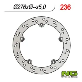 NG BRAKES Galinis fiksuotas stabdžių diskas 276mm BMW R 850-1200cc 93-08