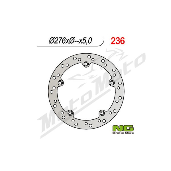 NG BRAKES Galinis fiksuotas stabdžių diskas 276mm BMW R 850-1200cc 93-08