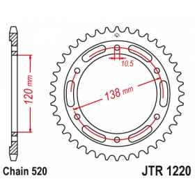 Rear sprocket JTR1220