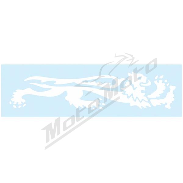 STICKER MALOSSI LION WHITE FOR RIGHT SIDE (14CM)