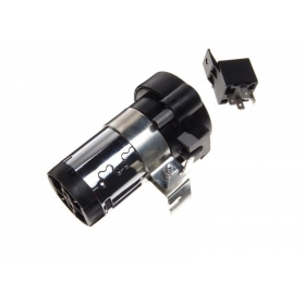 HORN COMPRESSOR + RELAY 26914 BLACK / CHROME