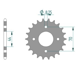 AFAM Steel Standard Rear Sprocket 520 22 teeth