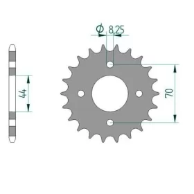 AFAM Steel Standard Rear Sprocket 520 22 teeth