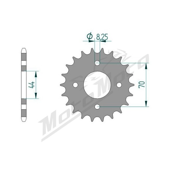 AFAM Steel Standard Rear Sprocket 520 22 teeth