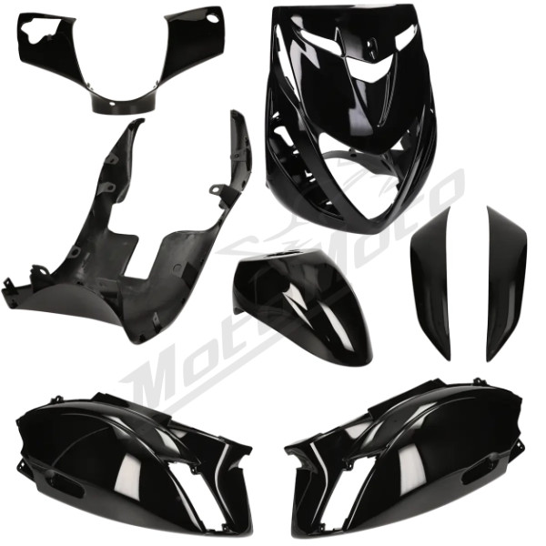 TNT Bodywork Set Metallic Black Piaggio Zip II SP2 Look 00-17