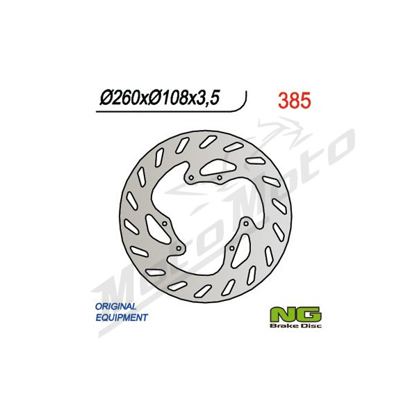 NG Front Fixed Brake Disc 260x108x3,5mm Gas Gas SM / Pampera 50-280cc 01-05