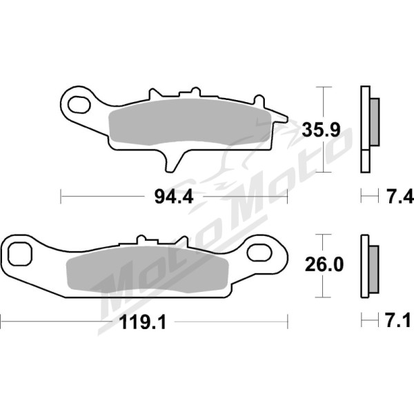 SBS SI Offroad 798SI Sintered Brake Pads Kawasaki / Suzuki 450-700cc 02-14
