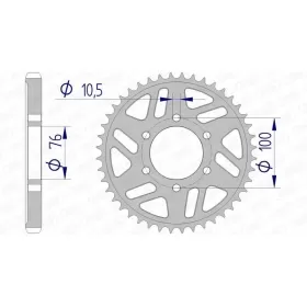 AFAM Aluminium Rear Sprocket 530 45 teeth ​​​​​​​Suzuki GSX-R 750 1990-1995