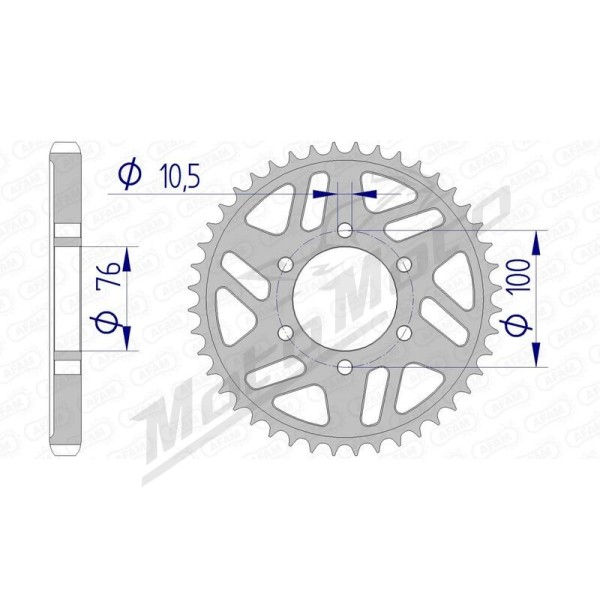 AFAM Aluminium Rear Sprocket 530 45 teeth ​​​​​​​Suzuki GSX-R 750 1990-1995