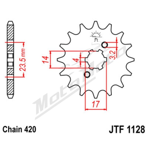 JT Grandinės komplektas 420HDR 11/59 1133 Aprilia / Derbi / Gilera 50cc 18-21