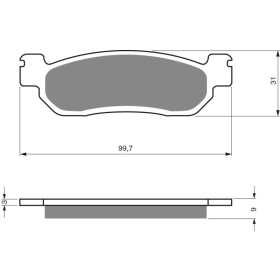 GOLDFREN Brake Pads 146 Ceramic carbon Yamaha X-Max / YP 125-400cc 98-17