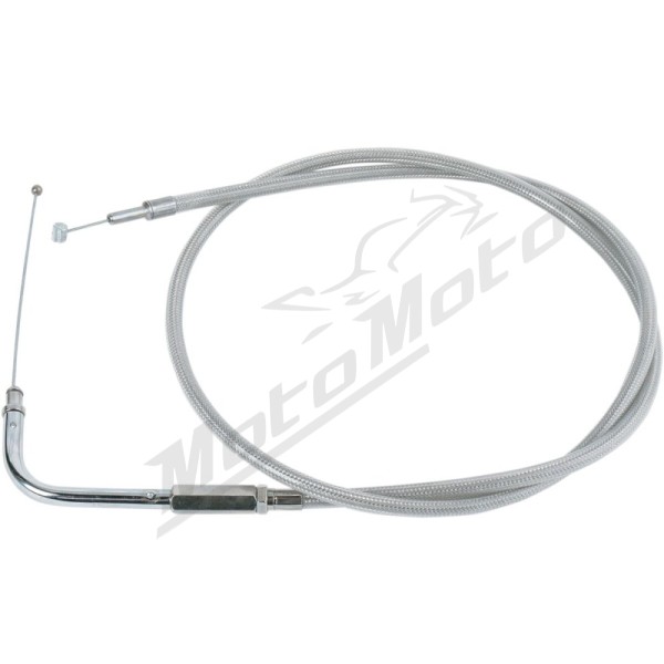 DRAG SPECIALTIES Stainless Braided Throttle Cable Harley Davidson FLHR / FLHRC / FLHRCI / FLHRI 1340-1450cc 97-07