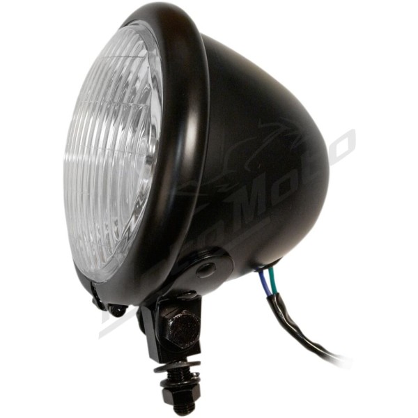 EMGO Universal Black Headlight Ø114mm