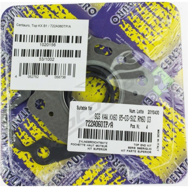 CENTAURO Top End Gasket Set KAWASAKI KX / SUZUKI RM 60cc 1979-2003