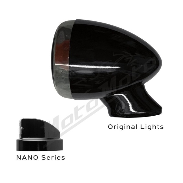 HEINZ BIKES NANO Rear Turn Signals Harley Davidson FLD / FLHX/ FLRT / FXD / XG / XL / XR / VRSCX 500/1977 93-24