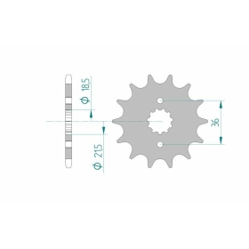 AFAM Steel Standard Front Sprocket 20304 - 520 13 teeth ​​​​​​​HONDA NX 250cc 88-93