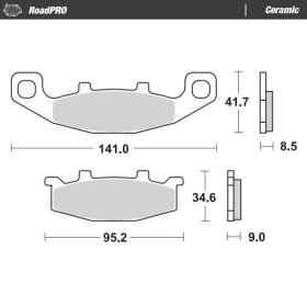 MOTO-MASTER Ceramic Brake Pads Kawasaki / Suzuki 125-1100 89-99