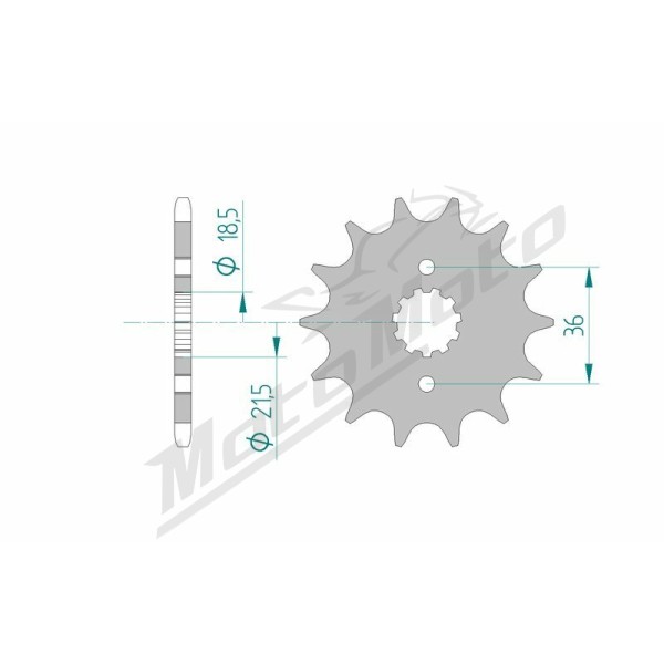 AFAM Steel Standard Front Sprocket 20304 - 520 13 teeth ​​​​​​​HONDA NX 250cc 88-93