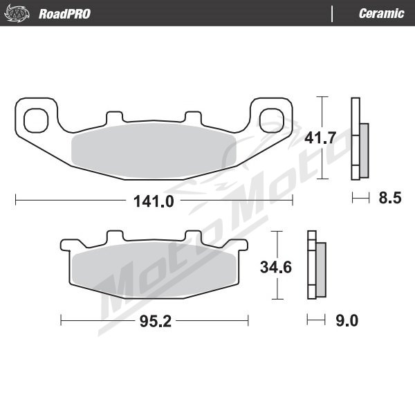MOTO-MASTER Ceramic Brake Pads Kawasaki / Suzuki 125-1100 89-99