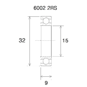BLACK BEARING B3 Bearing 15x32x9 mm