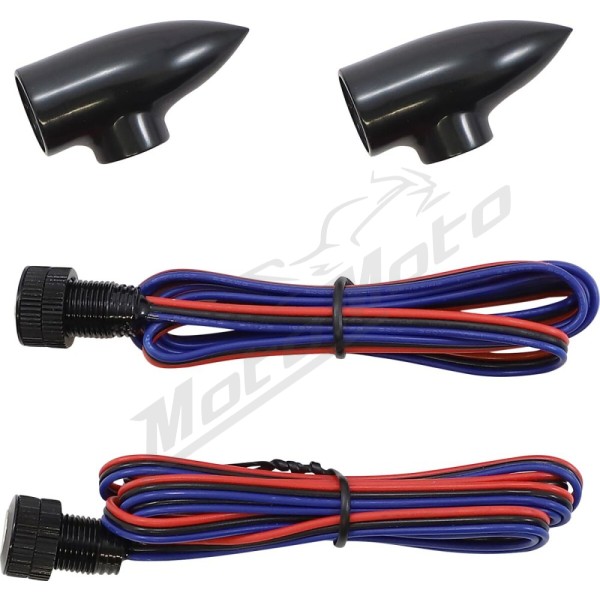 PAUL YAFFE BAGGER NATION Lightning Bullets Run/Turn LED Lights 2pc. Harley Davidson FLDE / FLFB / FLSL / FXBBS / FXBR / FXFBS / FXLR / FXLRS 1340-1868 89-24