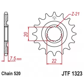 Front sprocket JTF1323