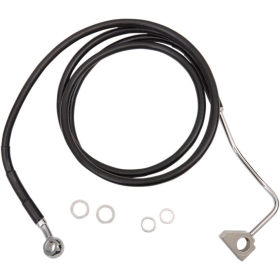 DRAG SPECIALTIES Extended Length Black Vinyl Brake Line Kit Harley Davidson FLHR / FLHRC / FLHRXS / FLHT / FLHTCU 1690-1923cc 14-24