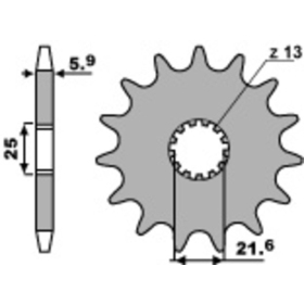 PBR Steel Standard Front Sprocket 565 - 520 APRILIA / CAGIVA / CF MOTO / KAWASAKI / SUZUKI / TRIUMPH / YAMAHA 250-800cc 1976-2025