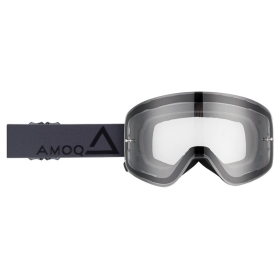 AMOQ Vision Magnetic Motocross / Snow Goggles Dark Grey / Black (Clear Lens)