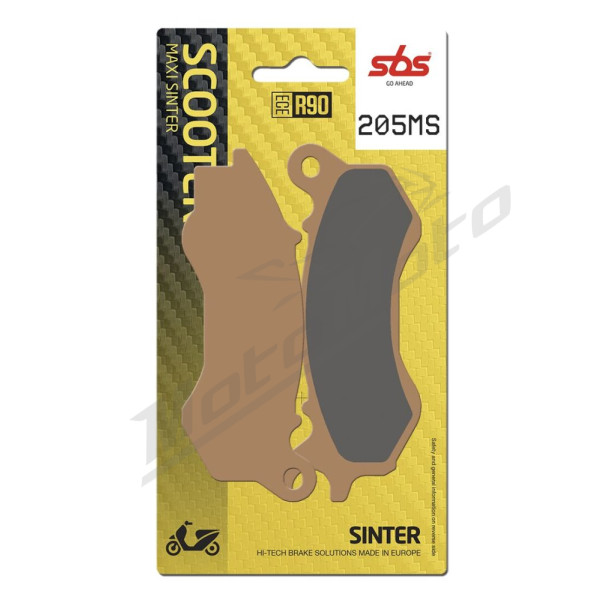 SBS MS Scooter Maxi 205MS Sintered Brake Pads Honda / Malaguti / Peugeot 50-150cc 10-20