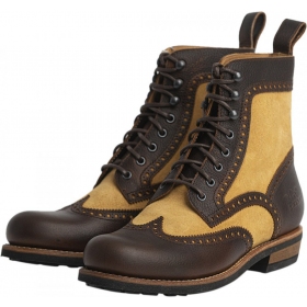 Rokker Frisco Brogue Brown Limited Motorcycle Boots