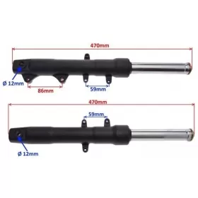 Front shock absorbers LONGJIA LJ50QT-9M 2pcs