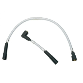MAGNUM SHIELDING Spark Plug Wires Silver Harley Davidson FXCW / FXCWC / FXS / FXSB 1584/1690 08-16 