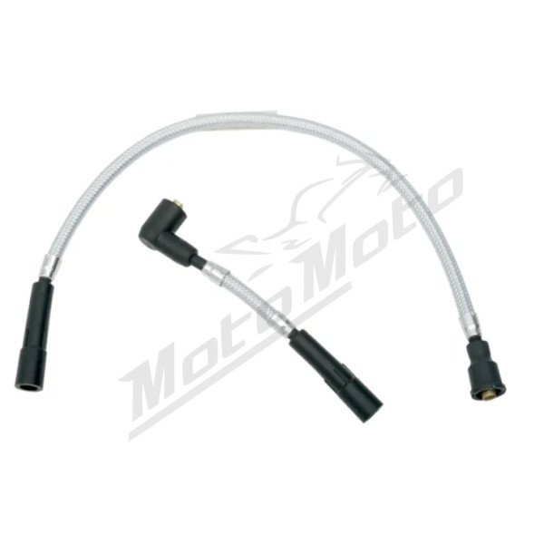MAGNUM SHIELDING Spark Plug Wires Silver Harley Davidson FXCW / FXCWC / FXS / FXSB 1584/1690 08-16 