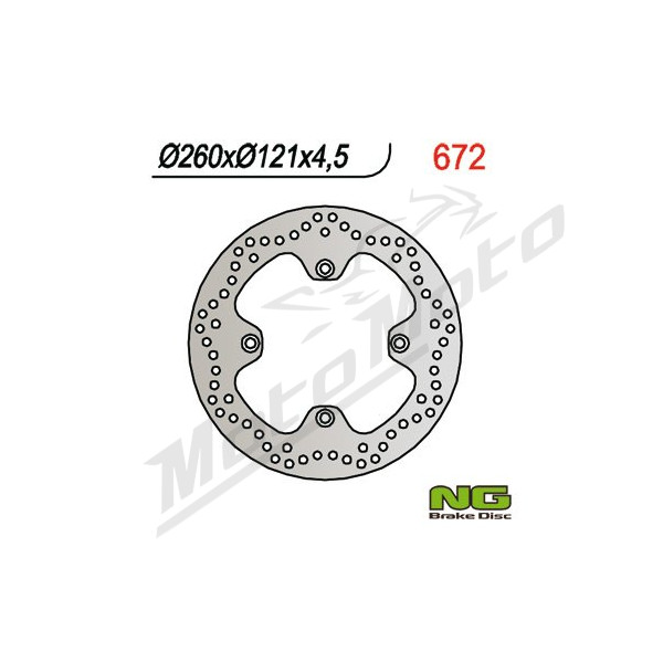 NG BRAKES Priekinis fiksuotas stabdžių diskas 260mm Suzuki Burgman AN 650cc 02-03